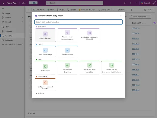 Power Platform Easy Mode visual